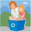 リサイクル親子画像